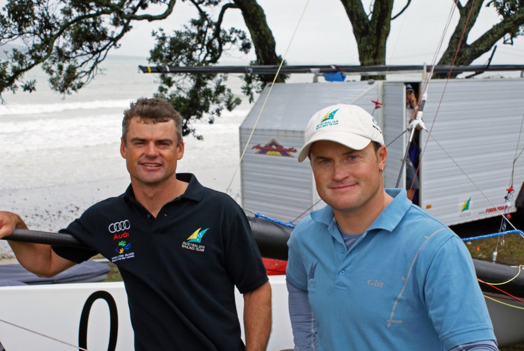 Darren Bundock (left) and Glen Ashby (AUS) the 2008 World Tornado Champions © Richard Gladwell www.photosport.co.nz